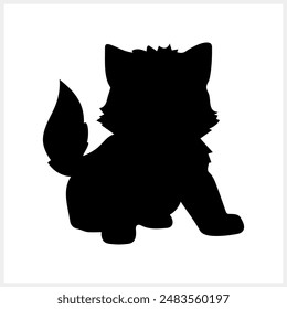 Doodle dog isolated. Cartoon vector stock illustration. EPS 10