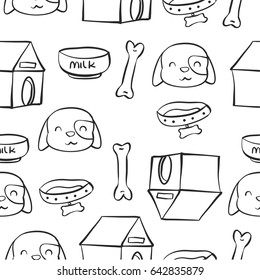 Doodle of dog pet vector art