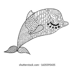 dolphin coloring pages for adults