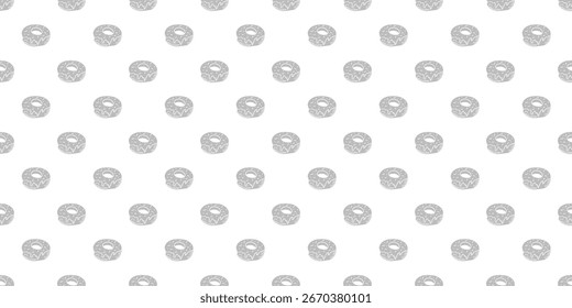 doodle donut pattern background. donut pattern background. seamless pattern of donut for packaging. flat illustration donut background.