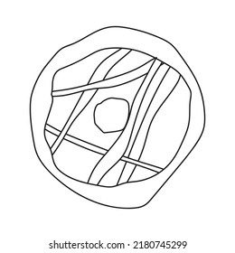 Doodle donuts. Coloring book for children and adults. Outline vector illustration. Wallpaper design, packaging