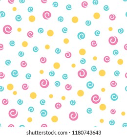 doodle dot pattern, Seamless Background