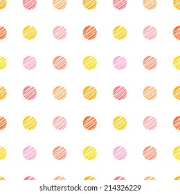 Doodle dot seamless pattern. Vector illustration