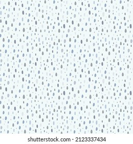 Doodle Punkte in weich blauer Palette, nahtloses Muster. Viele kleine Flecken auf hellem Hintergrund, rauer Polka-Punkt-Stil. Funny Design für den Druck