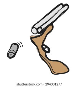 doodle double barrel shotgun 