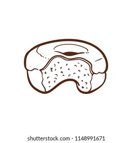 doodle doughnut vector illustration