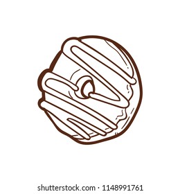 doodle doughnut vector illustration