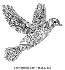 Doodle dove illustration