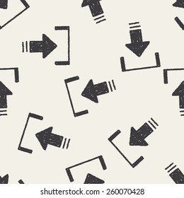 Doodle Download seamless pattern background