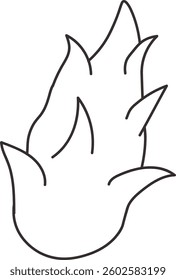 Doodle Dragon Fruit Vector Illustration