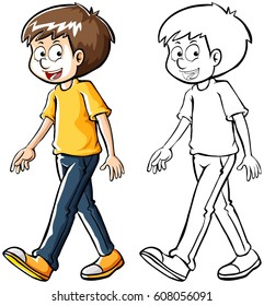 Doodle drawing for boy illustration