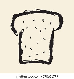 doodle drawing bread