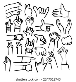 doodle drawing cartoon hand black and white 
