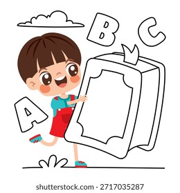 Dibujo de Doodle con niño de dibujos animados