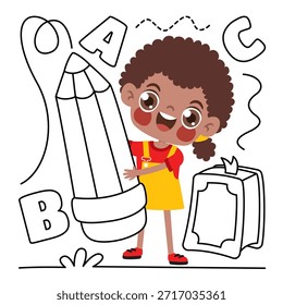Doodle Zeichnung mit Cartoon Kid