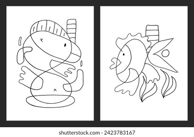 Páginas de dibujo y libro para niños