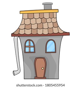 doodle drawing of creepy ancient house