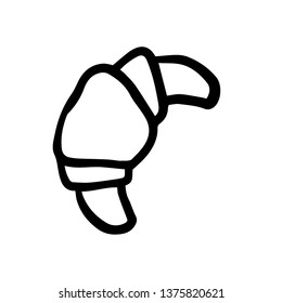doodle drawing croissant