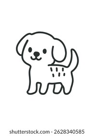 desenho de doodle de um cachorrinho bonito