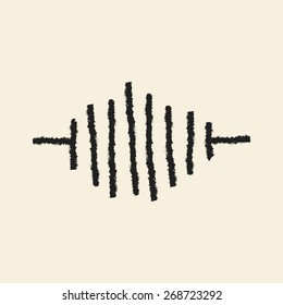 doodle drawing sound wave