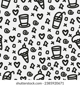 Doodle drink cartoon pattern illustration design