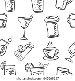 Doodle of drink with coffee juice
