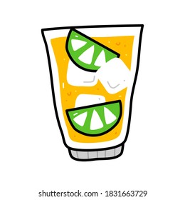 Doodle of drink on isolated white background. Can use for sticker etc
