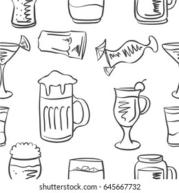 Doodle of drink various hand draw