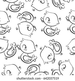 Doodle of duck hand draw