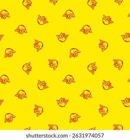 Doodle dumplings pattern background. Dim sum seamless pattern background. dim sum doodle pattern background.