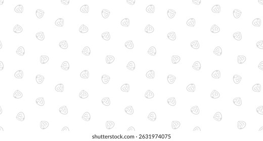 Doodle dumplings pattern background. Dim sum seamless pattern background. dim sum doodle pattern background.