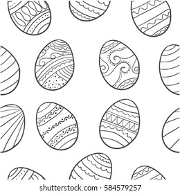 Doodle of easter egg style various hand draw