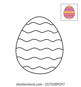 Doodle Easter Eggs coloring pages for easter worksheets printable for kids activity, Kindergarten and preschool. Trace and color Easter egss worksheets. Easter eggs clipart vector.