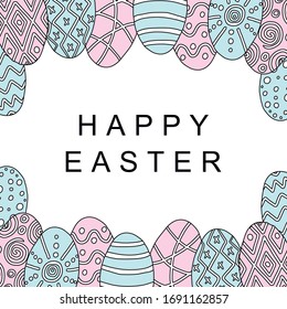 Doodle Easter eggs set frame