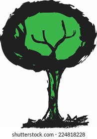 doodle eco green tree