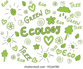 Doodle ecology background