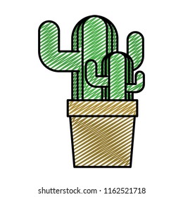 doodle ecology plants conservation inside flowerpot style
