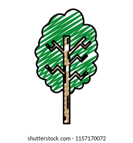 doodle ecolology tree branch with stalk style