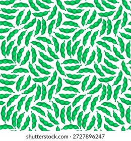 doodle edamame Muster Hintergrund. grüne Sojabohnen oder Erbsen Muster Hintergrund. Sojabohnen nahtlose Muster Hintergrund. edamame nahtlose Muster Hintergrund.