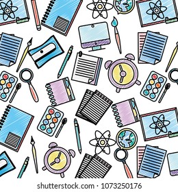 doodle education school tools background design