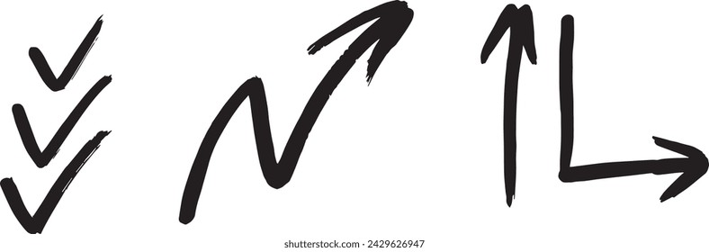 doodle effect stain collection. crayon texture pencil effect. Chalk texture stain set. emphasis, star, arrow mark element. Hand drawn stroke, Vector
