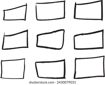 doodle effect stain collection. crayon texture pencil effect. Chalk texture stain set. emphasis, star, arrow mark element. Hand drawn stroke, Vector
