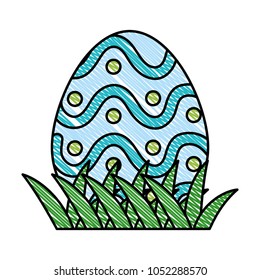 doodle egg easter with points decoration holiday