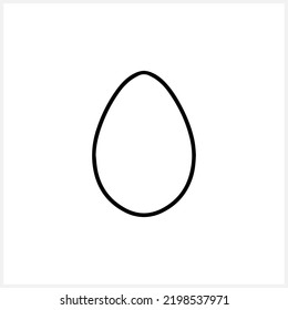 Doodle egg icon isolated Hand drawn art line Sketch easter vector stock illustration EPS 10