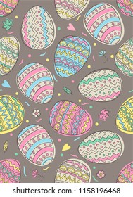 doodle egg pattern easter