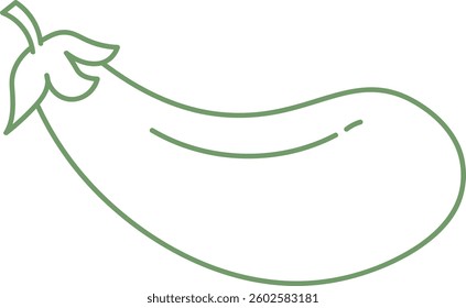 Doodle Eggplant Vegetable Vector Illustration
