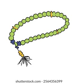 Doodle Eid Mubarak Illustration - Prayer Beads