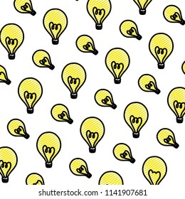 doodle electric bulb energy object background