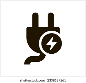 Doodle-Stecker mit Leuchtsymbol Handgezeichneter Clip Art Stift Vektorgrafik EPS10