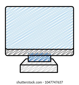doodle electronic screen computer technology icon